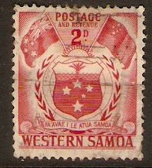 Samoa 1952 2d Carmine-red. SG221.